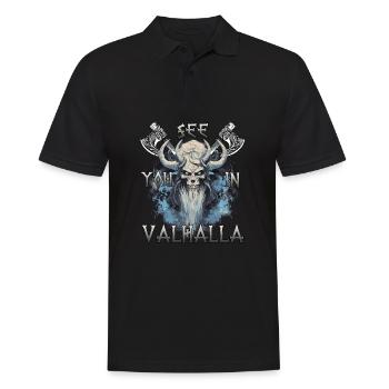 Valhalla warrior the gift for warrior hearts. - Men's Polo Shirt - black - Front - Kai (181cm)