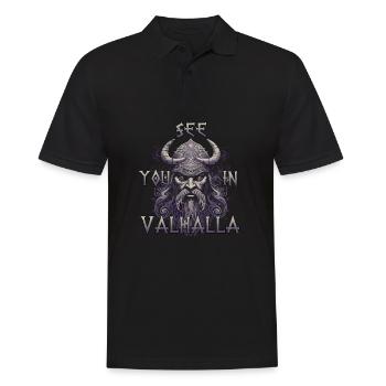 Walhalla Legenden Geschenk für Wikinger Fans - Männer Poloshirt - Schwarz - Vorne - Kai (181cm)