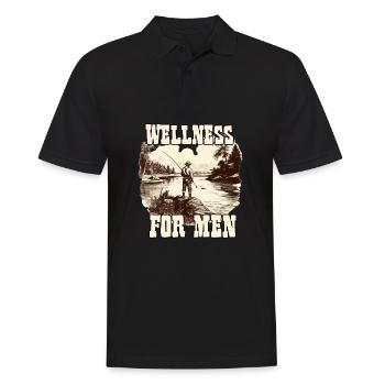 Angler gifts fishing t-shirt for hobby fishermen - Men's Polo Shirt - black - Front - Kai (181cm)