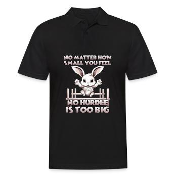 Kaninhop adventure: agility for your rabbit - Men's Polo Shirt - black - Front - Kai (181cm)