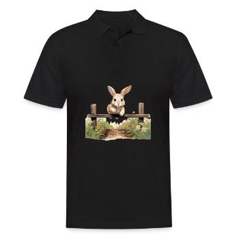 Entraînement et plaisir Kaninhop pour Bunny Kaninhop - Polo Homme - noir - Devant - Kai (181cm)