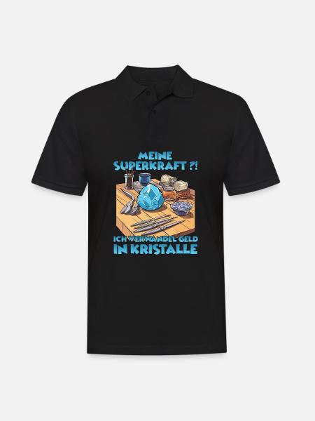 Sparkling Creations Kristallzüchter Geschenk - Männer Poloshirt - Schwarz