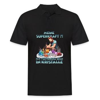 Zauber der Mineralien Kristalle Kristallzüchter - Männer Poloshirt - Schwarz - Vorne - Kai (181cm)