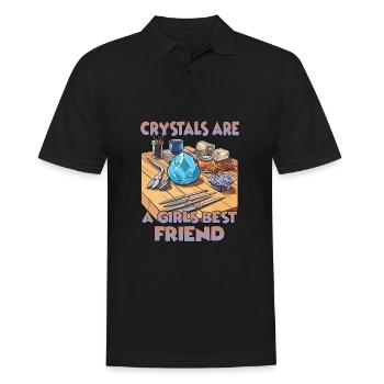 GemStoneCrafts Cadeau de cristaux enchantés - Polo Homme - noir - Devant - Kai (181cm)