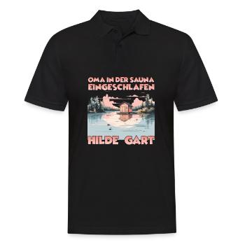 Lustiges Sauna T für Wellness Fans und - Männer Poloshirt - Schwarz - Vorne - Kai (181cm)