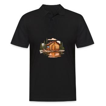 Sauna T finnische Sauna Wellness für Saunagänger - Männer Poloshirt - Schwarz - Vorne - Kai (181cm)