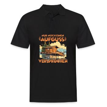 Lustiges Geschenk für Saunafans und Wellness Fans - Männer Poloshirt - Schwarz - Vorne - Kai (181cm)
