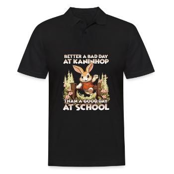 Springendes Häschen Die Kaninhop Marke Kaninhop - Männer Poloshirt - Schwarz - Vorne - Kai (181cm)