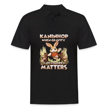 JumpingJoy Train with joy Kaninhop - Men's Polo Shirt - black - Front - Kai (181cm)