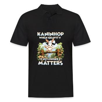 JoyfulHops Joy of jumping with these rabbit hops - Men's Polo Shirt - black - Front - Kai (181cm)