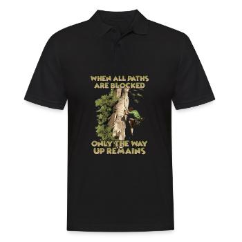 The Art of Toprope Climbing Toprope Mountaineer - Men's Polo Shirt - black - Front - Kai (181cm)