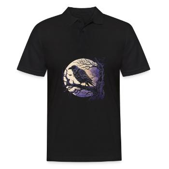 Odin's ravens Hugin and Munin Odin's eyes Vikings - Men's Polo Shirt - black - Front - Kai (181cm)