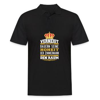 Witziges Zimmermann T-shirt Geschenk Zimmermann - Männer Poloshirt - Schwarz - Vorne - Kai (181cm)
