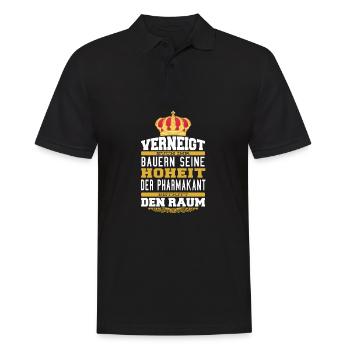 Witziges Pharmakanten T-shirt Geschenk - Männer Poloshirt - Schwarz - Vorne - Kai (181cm)