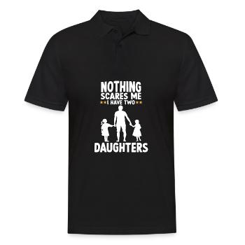 Vater 2 Töchter niedlich Vater Tochter Partnerlook - Männer Poloshirt - Schwarz - Vorne - Kai (181cm)