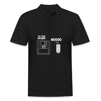 IT-Experte Informatiker Ausgehkleidung für - Männer Poloshirt - Schwarz - Vorne - Kai (181cm)