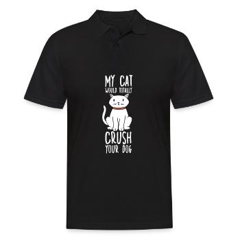 Motif amusant de propriétaire de chat pour les - Polo Homme - noir - Devant - Kai (181cm)