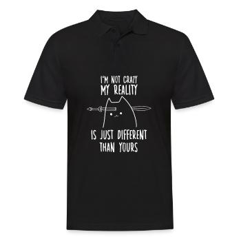 Funny cat owner motif cats cats saying - Men's Polo Shirt - black - Front - Kai (181cm)