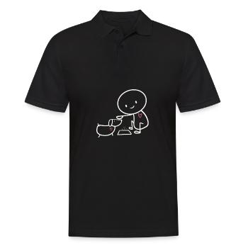 Cadeau mignon pour les propriétaires de chiens - Polo Homme - noir - Devant - Kai (181cm)