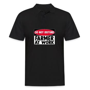 Farmer At Work Funny Farmer Farmer - Men's Polo Shirt - black - Front - Kai (181cm)