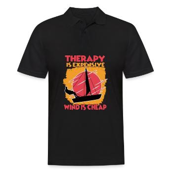 lustiger Segler Hobby Segeln Bootsfahrer Motorboot - Männer Poloshirt - Schwarz - Vorne - Kai (181cm)