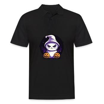 Halloween Décoration Chat Kawaii Cadeau - Polo Homme - noir - Devant - Kai (181cm)
