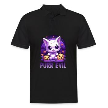 Chats Kawaii Costume d'Halloween Costume de chat - Polo Homme - noir - Devant - Kai (181cm)