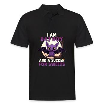 Kawaii Halloween Bat Costume Bat Boy Halloween - Men's Polo Shirt - black - Front - Kai (181cm)