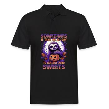 Costume amusant de paresseux d'Halloween pour les - Polo Homme - noir - Devant - Kai (181cm)