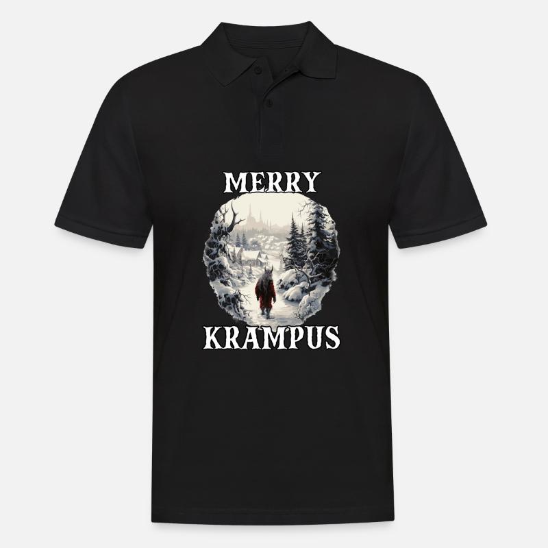 Buon Krampus Kramperl | Costume da Krampus Babbo - Polo da uomo - nero