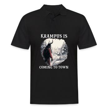 Krampus mask | Krampus costume | Germanic - Men's Polo Shirt - black - Front - Kai (181cm)