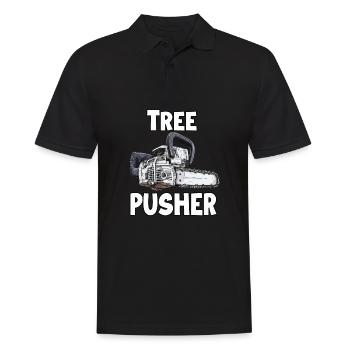 Pousseur d'arbre | Bûcheron T Forestier | Drôle - Polo Homme - noir - Devant - Kai (181cm)