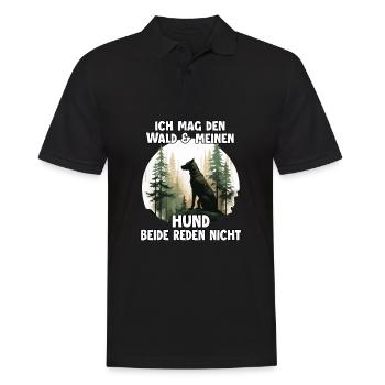 Tenue amusante de propriétaire de chien pour les - Polo Homme - noir - Devant - Kai (181cm)