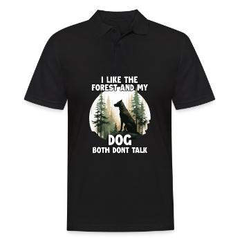 Wald Liebhaber und Hundehalter T für Hiking - Männer Poloshirt - Schwarz - Vorne - Kai (181cm)