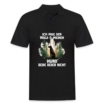 Hunde Sprüche Hundehalter Geschenk Gassi Geschenk - Männer Poloshirt - Schwarz - Vorne - Kai (181cm)