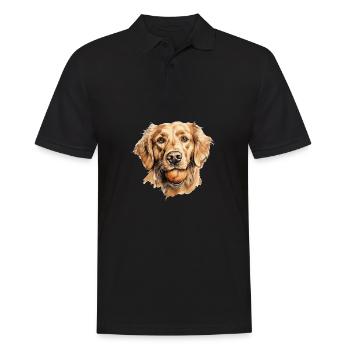 Cute Golden Retriever dog owner T Golden Retriever - Men's Polo Shirt - black - Front - Kai (181cm)