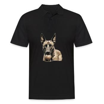 Belgian shepherd dog T dog owner Malinois police - Men's Polo Shirt - black - Front - Kai (181cm)