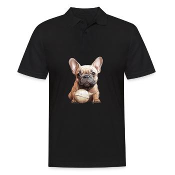 Adorable chiot Frenchie Bouledogue français Chiens - Polo Homme - noir - Devant - Kai (181cm)