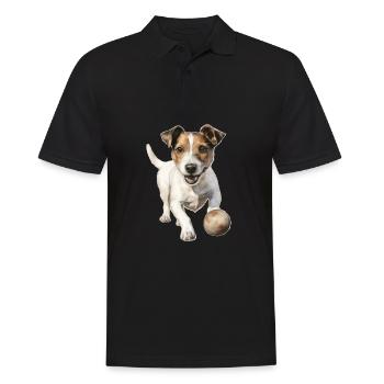 Jack Russell Dog Owner T Walking Clothing Jack - Men's Polo Shirt - black - Front - Kai (181cm)