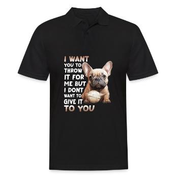 Frenchie Dog Lover Bouledogue français - Polo Homme - noir - Devant - Kai (181cm)