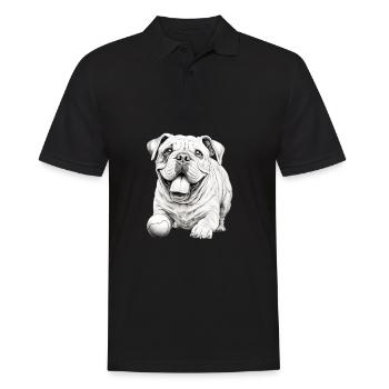 Bouledogues anglais Dog Holder T Dog Walking - Polo Homme - noir - Devant - Kai (181cm)