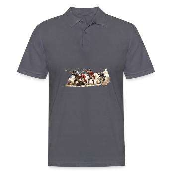 Line infantry Napoleonic soldiers Grenadier - Men's Polo Shirt - charcoal grey - Front - Nico (186cm)