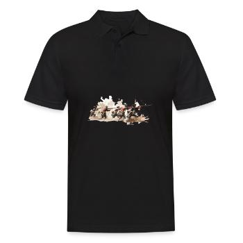 Linieninfanterie napoleonische Soldaten Grenadier - Männer Poloshirt - Schwarz - Vorne - Kai (181cm)