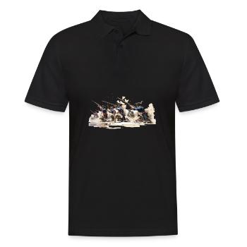 Linieninfanterie 17-18 Jahrhundert Infanterie - Männer Poloshirt - Schwarz - Vorne - Kai (181cm)