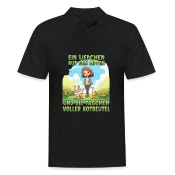 T-shirt drôle de propriétaire de chien Maman chien - Polo Homme - noir - Devant - Kai (181cm)