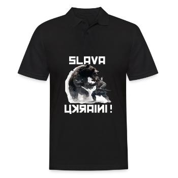Slava Ukraini Ukraine Cadeau de soldats - Polo Homme - noir - Devant - Kai (181cm)