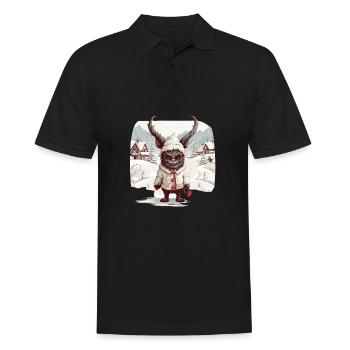 Krampus mask | Krampus costume | Germanic - Men's Polo Shirt - black - Front - Kai (181cm)