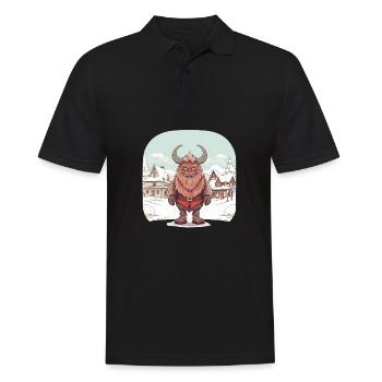 Krampus T | Costume Krampus | Père Noël Kawaii - Polo Homme - noir - Devant - Kai (181cm)