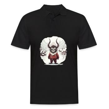 Krampus T | Costume Krampus | Père Noël Kawaii - Polo Homme - noir - Devant - Kai (181cm)