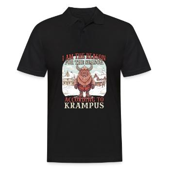 Krampus T | Costume de Krampus | Méchant Père Noël - Polo Homme - noir - Devant - Kai (181cm)